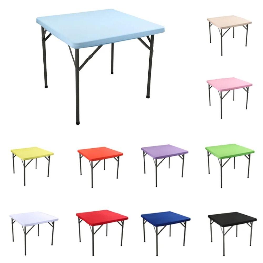 86X86CM Quadratischer Tischbezug Elastischer Tischschutz Weiche Fleckenbeständige Tischdecke Hochzeit