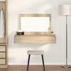 Makeup Table with Storage Brown 100 x 40 x 70 cm Engineered Wood