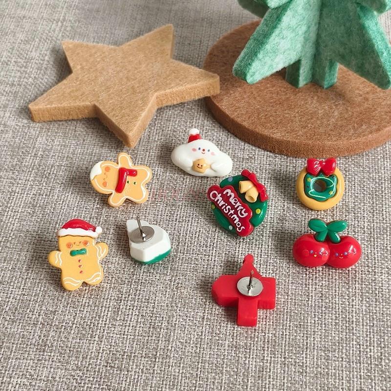 

8pcs Creative push pins, felt boards, H-shaped nails, message boards, decorative soft wood boards, photos, wall nails China Mainland