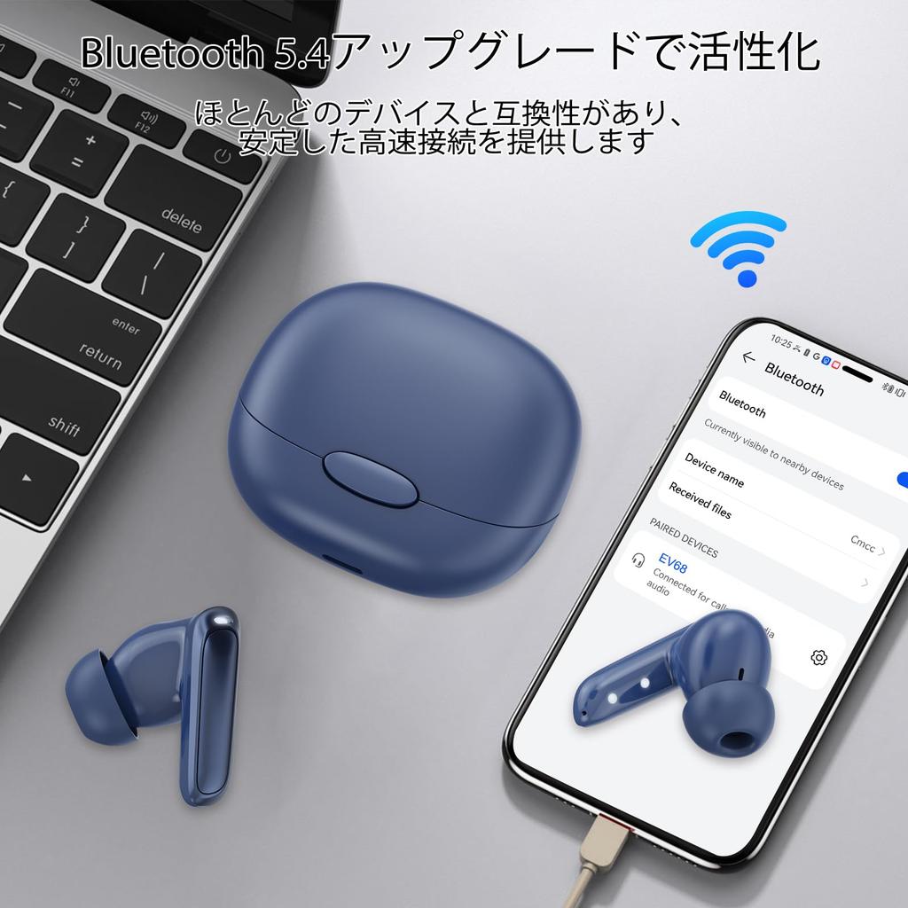 Bluetooth Wireless Earbuds Latest Bluetooth Bluetooth AI ENC Call Noise Sound AAC LED Comfortable Automatic Up to 48 Hours of IPX7 Instant Touch Fast