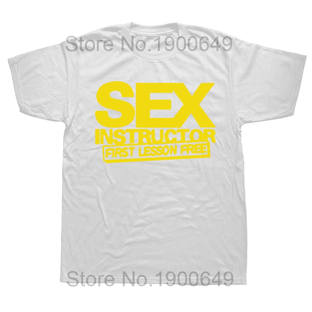 Maglietta Estiva Divertente con Stampa Istruttore di Sesso Scherzo Umoristico Girocollo Manica Corta Casual Unisex Maglietta Hip Hop Streetwear Magliette per Adulti