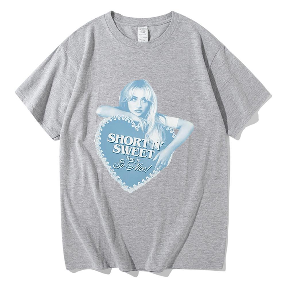 Letní krátké a sladké turné 2025 Tričko Sabrina Carpenter Lover Pánské/dámské oblečení Harajuku Letní topy Grafická trička Vintage