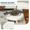 Pet Sofa for Small Dogs & Cats, Removable Plush Cover with Backrest, 47x40x20 cm, Cream