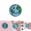 Earth Day Smiley Face Brooch Cute Design Geometric Pin Eye-catching Accessory For All