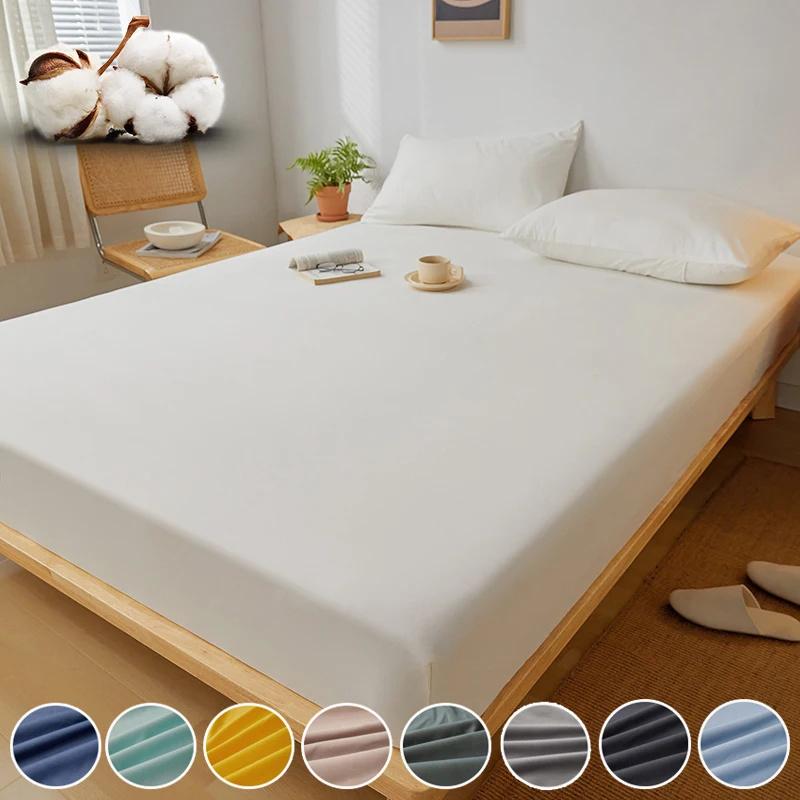 Super Waterproof Bed Fitted Sheet Bed Cover Non-slip Bed Mattress Cover Bed Protector Cover Bed Linen  Mattress Cover With Elastic Band