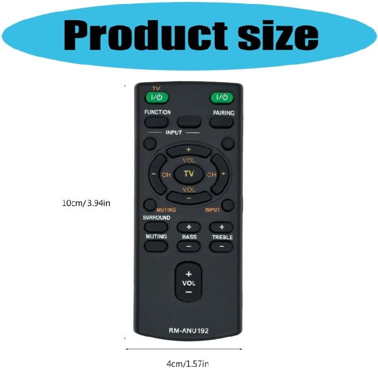 Quick Setups IR Remote Control For Sound Bar RM-ANU192 RM-ANU191 HT-CT60BT SA-CT60BT Models not Need Programming