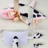 Cow Costume Set Lovely Cow Ear Hair Hoop Mesh Skirt Cow Ear Headband Plush Tail Bowtie Party Supplies for Halloween