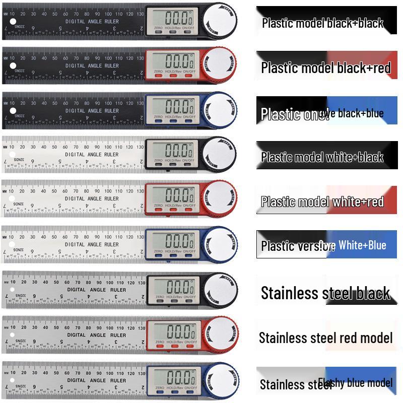 Two-in-One Digital Angle Finder & Protractor - Black and White Woodworking Tool