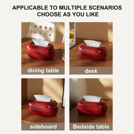 Yousheng Magnetic Tissue Box Holder Tissue Dispenser Cover with Spring Support Magnetic Closure Tissue Box Cover for Home Office Desk Table verde