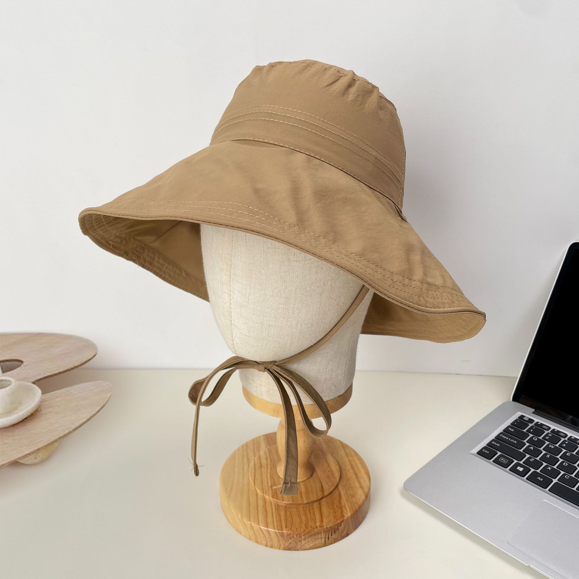 

Outdoor sun protection hiking fisherman hat for women, spring and summer Korean version, versatile, face-slimming bucket hat, dual-use sun hat E-909Brown double-sided f