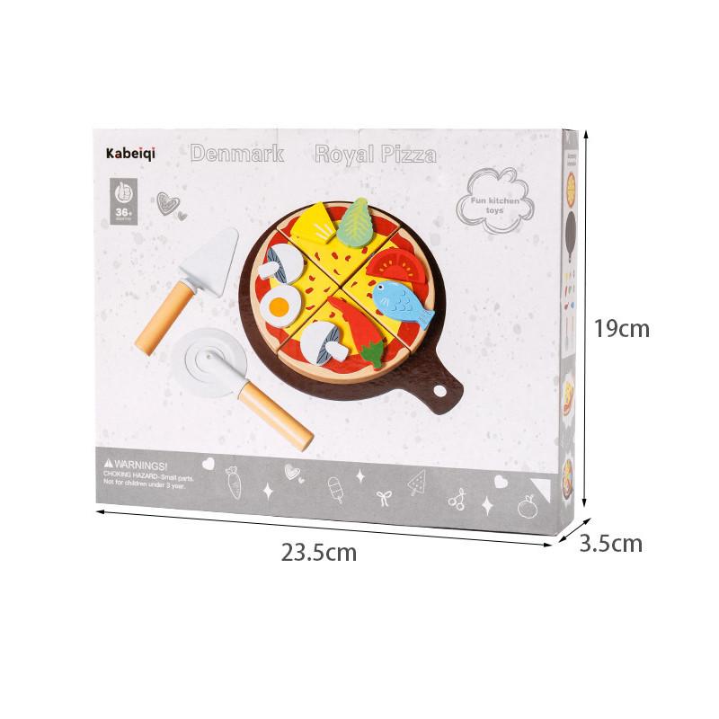 

Fun Wooden Simulation Cutting Pizza Kid Toy Set For Kids Brain Development And Parentchild Interaction Multicolored