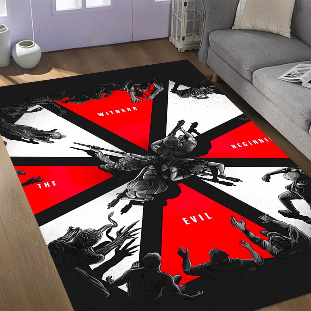 Resident Evil: Regenschirm Horror Teppich Design für Studentenwohnheim Küche Spielzimmer Balkon Rutschfester Teppich Büros Dekorieren Geschenk für Festivals