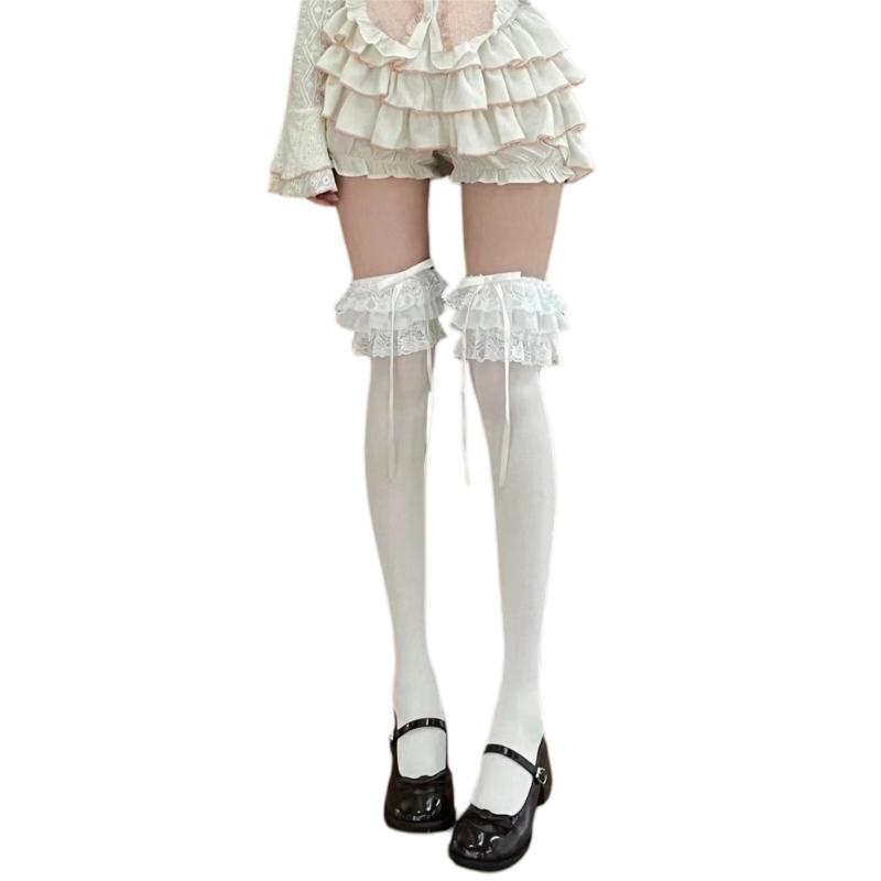 1 Pair Womens Autumn Thin Socks Girls Sexy Cotton Lace Ruffle Style Calf Socks Boat Socks Breathable Cute Lolitas Socks