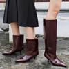 Sexy Pointed Toe High Heels High Boots Women Ankle Boots Dress Party Shoes Designer Brand New Winter Chelsea Pumps Mujer