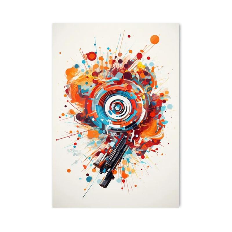 Abstract Graffiti Pistol Posters and Prints Canvas Paintings Wall Art Pictures for Living Room Home Decoration
