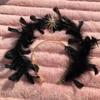 Elf Feather Headband Angel Goddess Headpiece Wings Baroque Feather Tiara Headwear Party Costumes