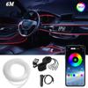 6M RGB LED Car Atmosphere Lamp Interior Ambient Light Strip Phone APP Control
