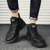 Fashion Men's High Top Boots Platform Casual Shoes Non Slip Comfortable Hiking Boots for Men Outdoor Working Shoes Lace-up Ankle Boots