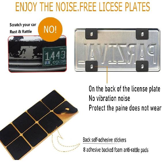 Anti Theft License Plate Screws, Anti Theft License Plate Frame Bolts Tamper Resistant Fasteners, Stainless Steel License Plate Screws, 1/4"(M6)