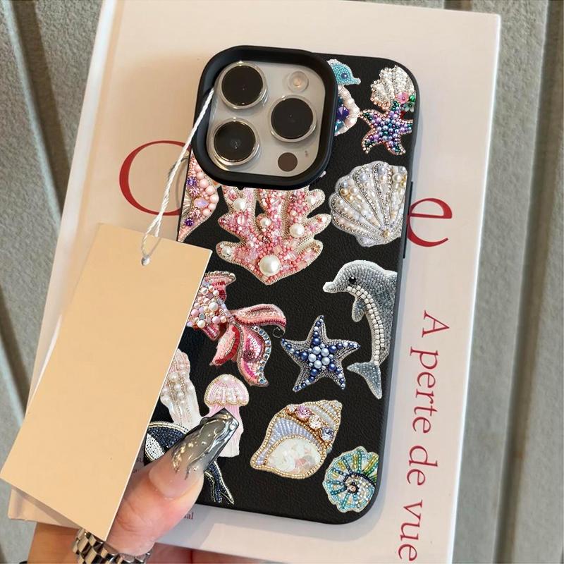 

Ocean Marine Life Print Pattern Design Protective Cover for iPhone 17 16 15 14 13 12 11 16E Series Pro Max Plus iphone 11 ProMax