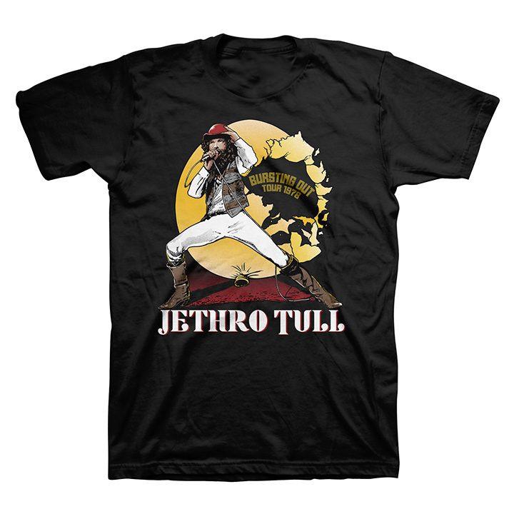 Jethro Tull Color Bursting Out Tour 1978 Black All Size T-Shirt HH64 Unisex T-Shirt XXXL