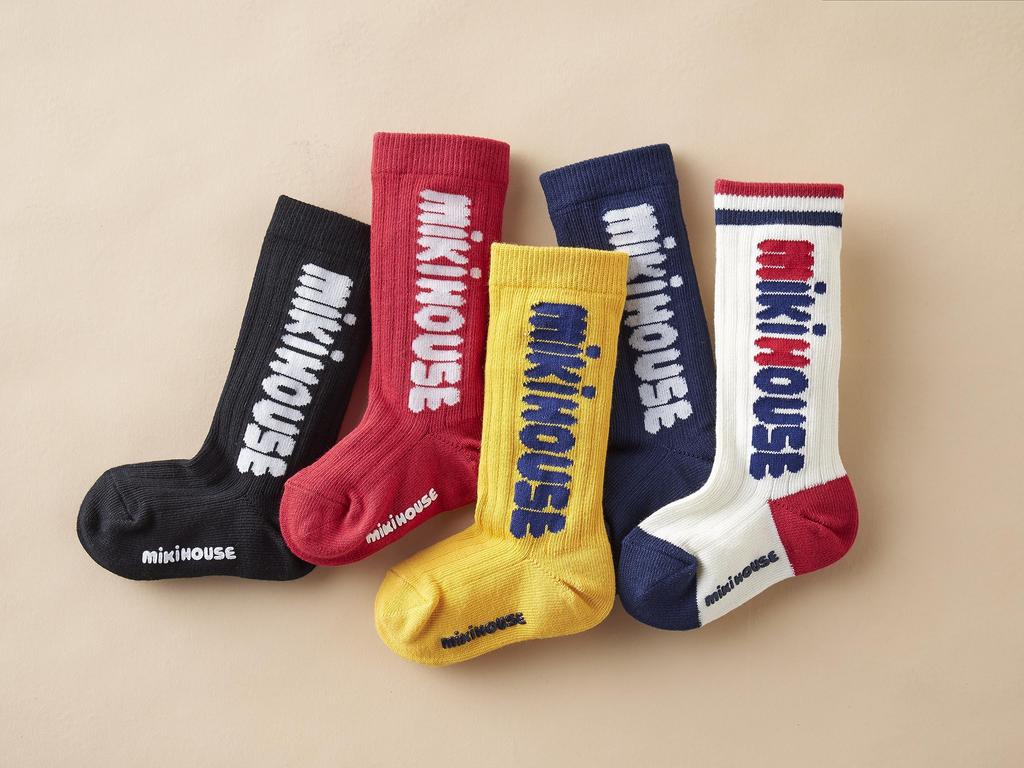 MIKI HOUSE High Socks with Made in for Boys and Baby Suitable for Kindergarten and Sizes Logo, Japan, Girls, Clothes, Children's Clothing, School,