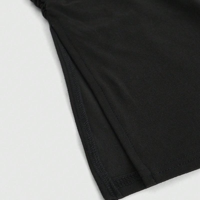 Sommer Straße schulterfrei ein Hals einfarbig schlicht kurz geschnitten Schlitz Slim Fit schlankmachende Damenweste