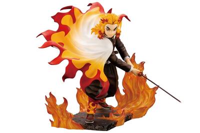 Juya ARTFX J Demon Kimetsu no Yaiba Rengoku Anjuro skala PVC malet færdig figur PP927 Slayer 1/8