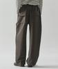 Deoseutoli [Fleece-Lined] Studio Elastic Waist Slacks (Brown)