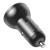 Ładowarka Samochodowa Baseus Z Wyświetlaczem, 2X Usb, 4,8A, 24W (Szara)