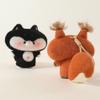 13Cm Kawaii Animals Plush Pendant Stuffed Squirrel Red Panda Raccoon Cute Key Ring With Loop Decor For Bag Gift