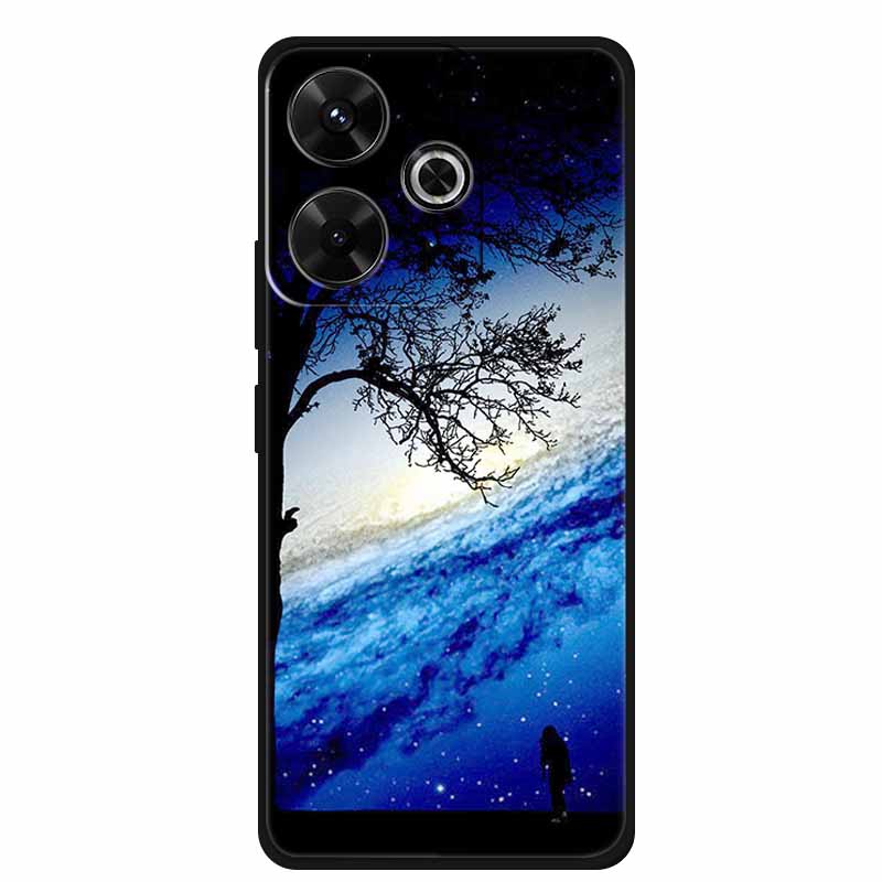 Phone Case For POCO M6 4G Back Cover Case M6Plus Black Silicone Soft Coque For Xiaomi Redmi 13 13x Poco M6 Plus Case M 6 Plus