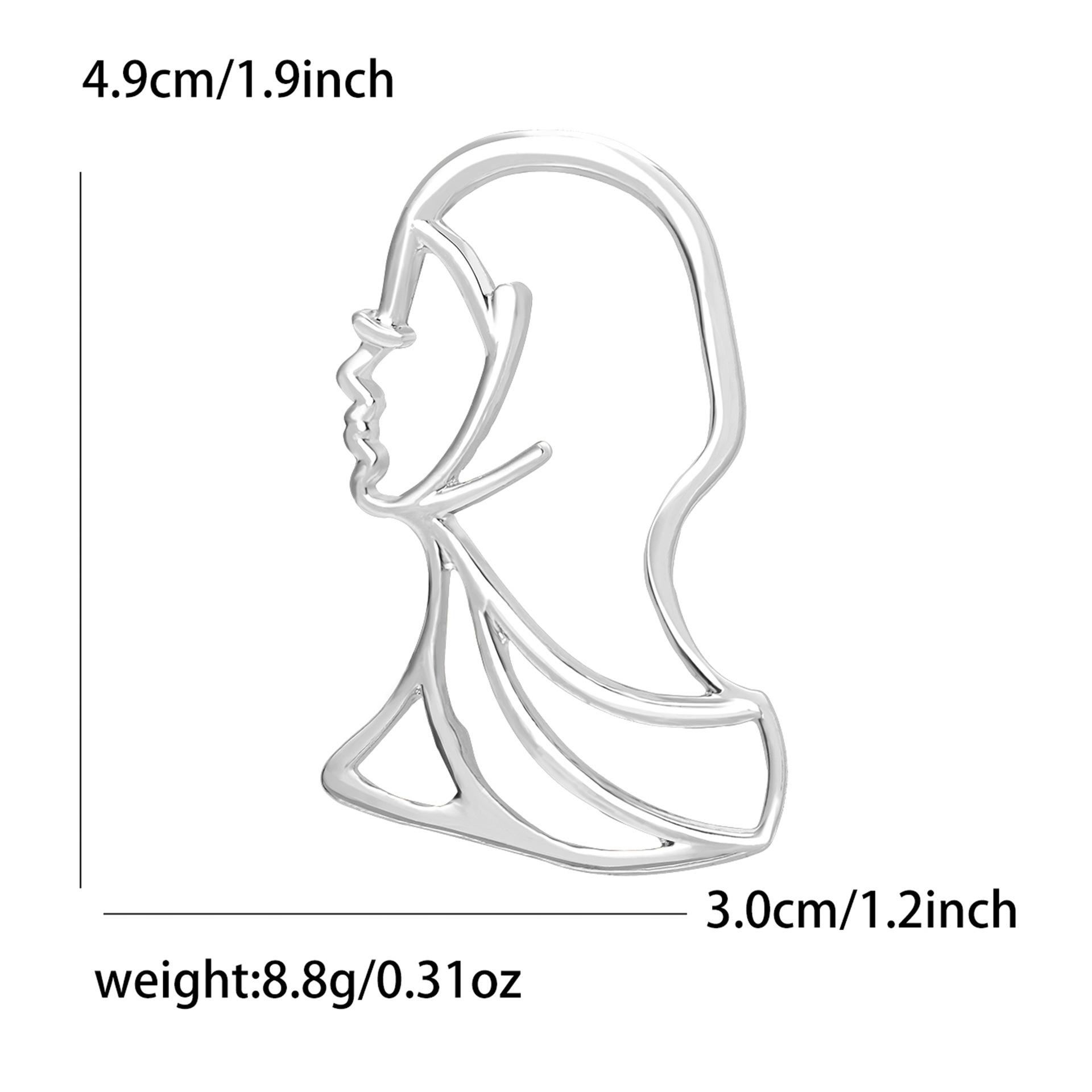 

Універсальна порожниста брошка-портрет зі сплаву, креативна проста чоловіча та жіноча брошка-корсет для піджака, кардигану, ювелірна шпилька