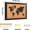 Cork Board Map of World, 14" X 11" Bulletin Boards for Walls with 10 P, Travel Tracker Map for Office, School and Home (WD-MAP-2636)
