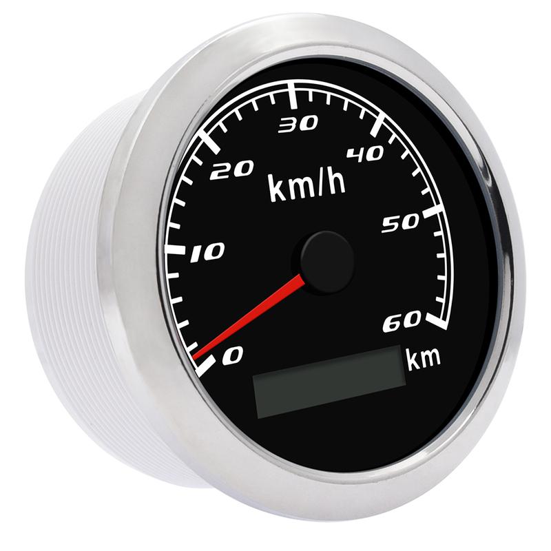 85mm GPS Speedometer 60 KM/H For Marine Boat Car ATV Truck 7 Colors Backlight Odometer With GPS Antenna 9-32V