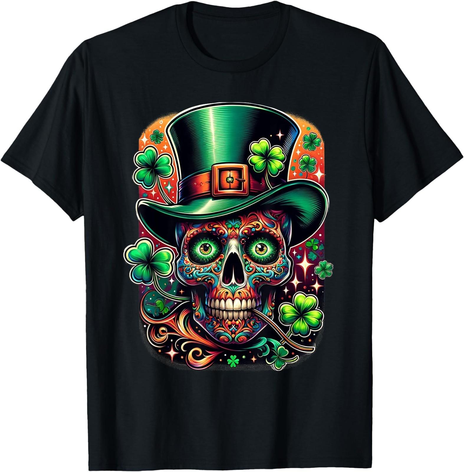 Skullcap Magic Hat St. Patrick s Day T-Shirt XXXXL