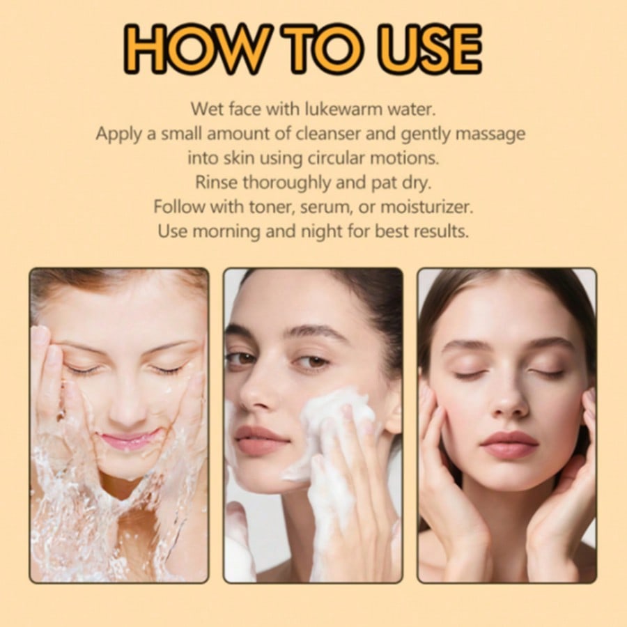 1pc Honey Facial Cleanser, Tightening And Gentle, Deep Cleansing Skin Impurities, Moisturizing And H