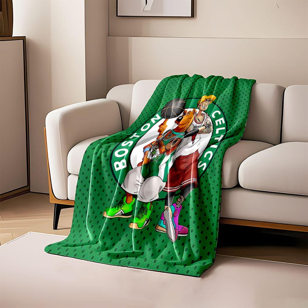

Cartoon characters in basketball attire with tattoos and a sporty vibe. for all seasons blanket lunch break throw gift 80cm x 120cm