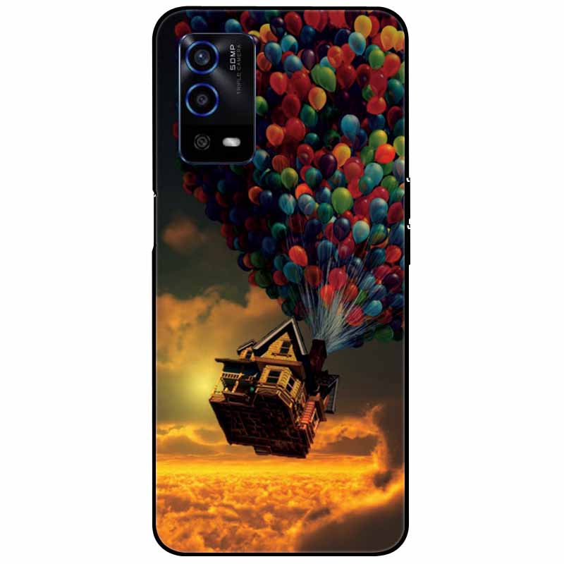For Oppo A55 4G Case A 55 Silicone Soft Painted TPU Black Cover for Oppo A55 Case CPH2325 Cute Funda Coque for OPPOA55 6.51''