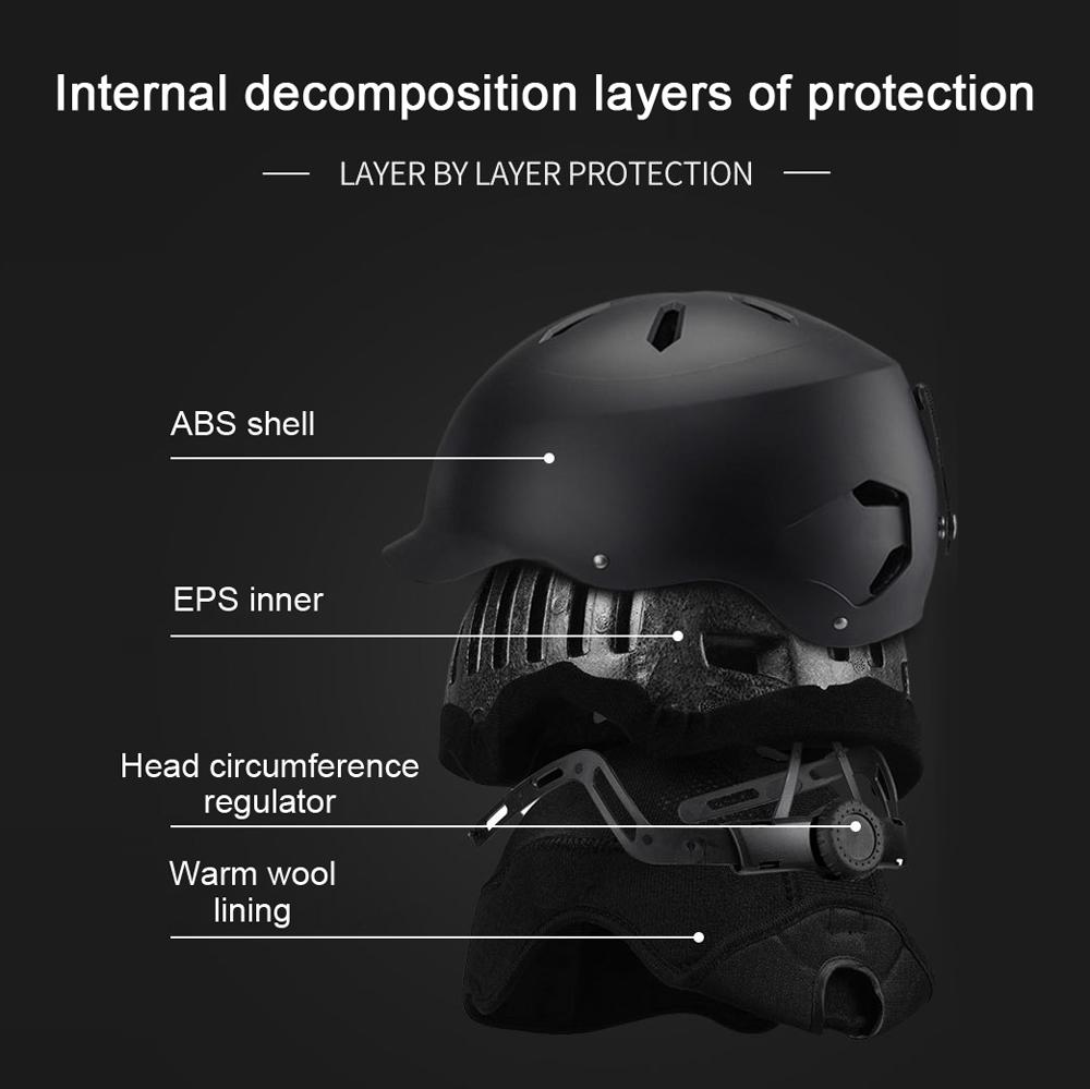 Winter Warm Cycle Helmets Adjustable Motorcycle Electric Bike Safety Cap Men Women Outdoor Ski Snowboard Bicycle Helmets