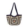 Braided Hollow Out Knitted Weave Bag Ethnic Style Beach Bag Sweet Crochet Tote Bag  Beach