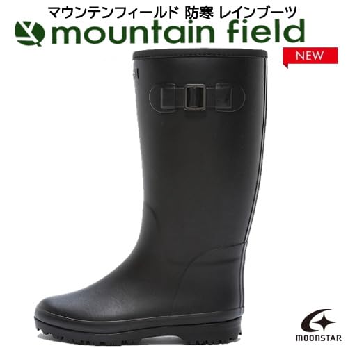 Moonstar MF03RL Rain Boots, Black, Size 23.0 cm, 2E