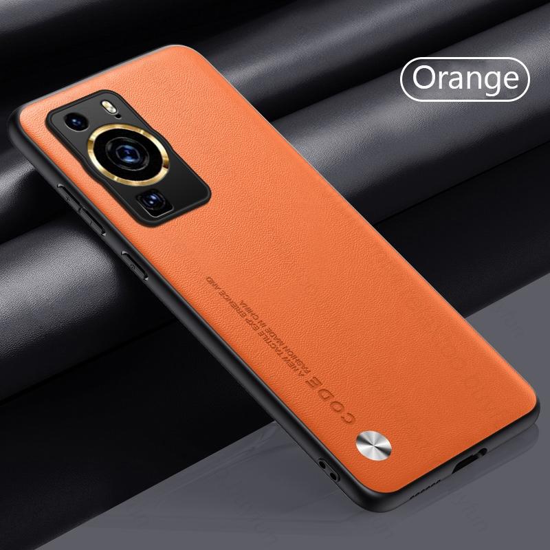 Hauwei P60 Pro 4G Case Premium Plain Leather Phone Cases For Huawei P60 P 60 Pro 4G MNA-LX9 6.67" Anti-Knock Protect Shell Cover