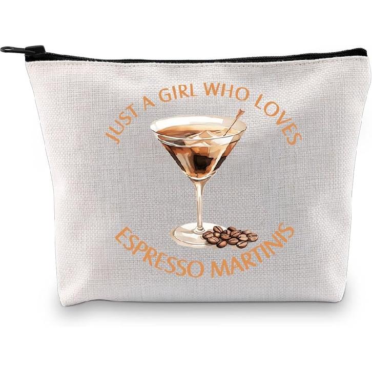 XYANFA Espresso Martini Cosmetic Makeup Bag Espresso Martini Present For Women Dirty Martini Espresso Gift Zipper Pouch (ESPRESSO MARTINIS) ESPRESSO MARTINIS