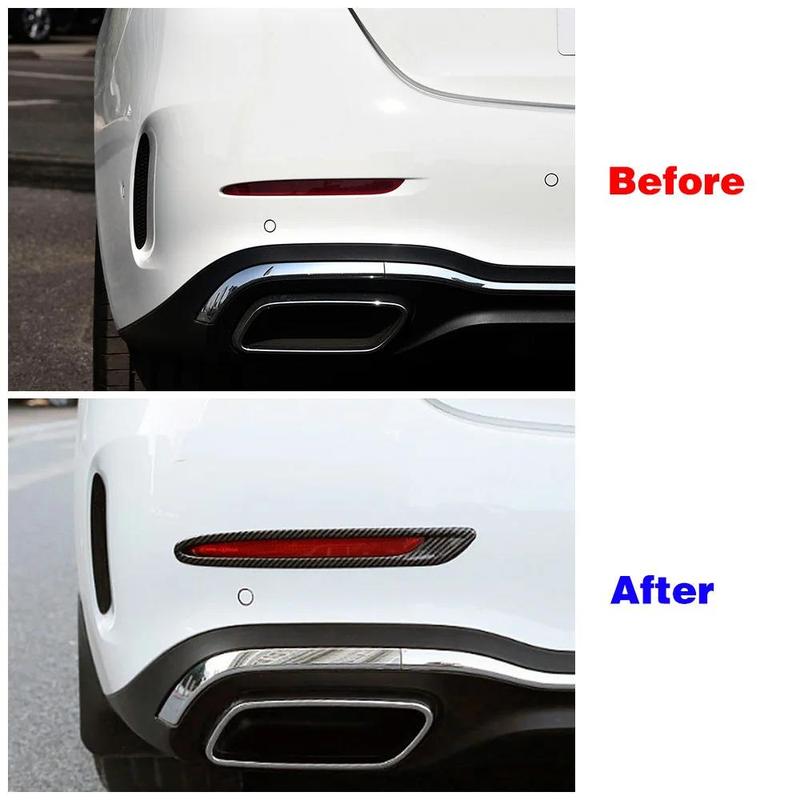 For Mercedes Benz C-Class W206 2024 2025 Carbon Fiber Exterior Rear Chrome Frame Cover Trim Refit Parts