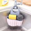 1Pc Sky Blue Creative Sink Storage And Drainage Rack Hanging Bag Kitchen Faucet Adjustable Storage And Hanging Basket