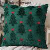 New Christmas Tree Cushion Cover Decorative Square Throw Pillow Cover Soft Xmas Tree Pillowcase Festive Atmosphere
