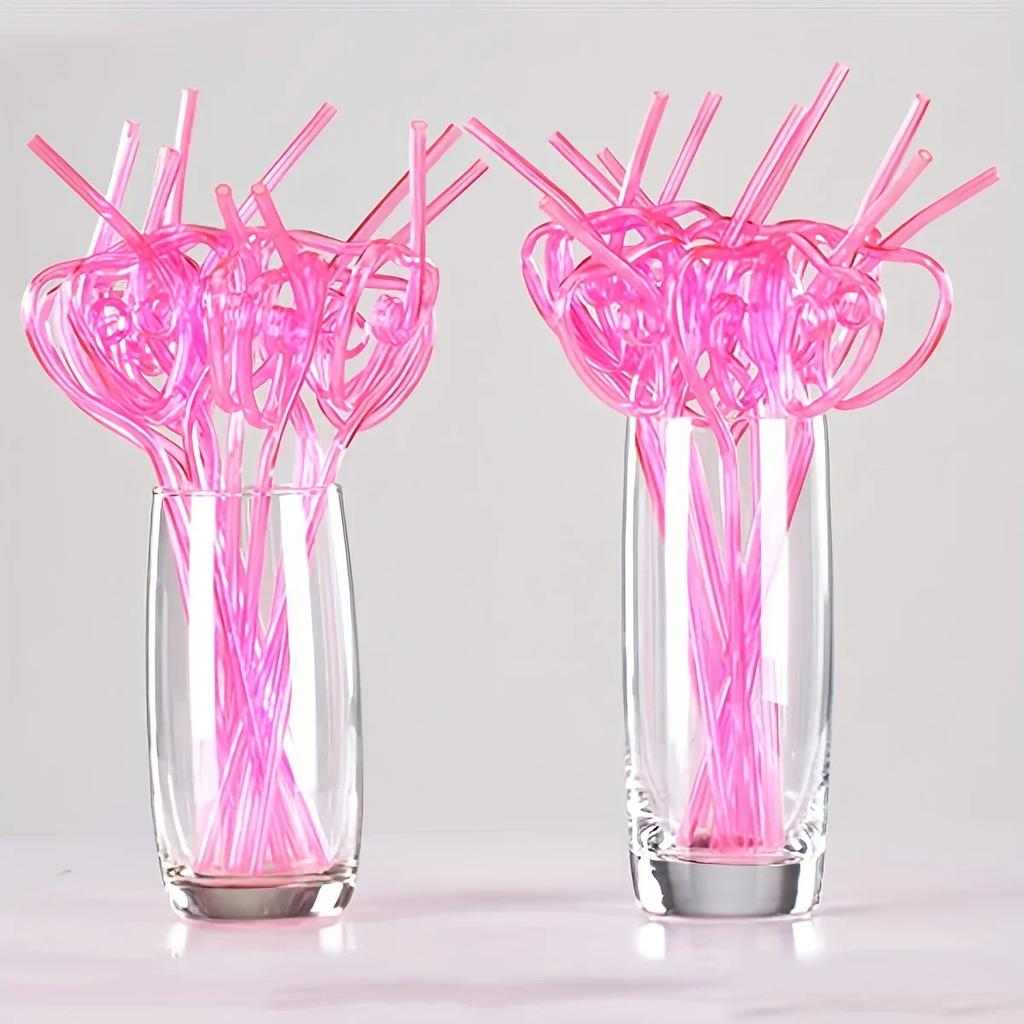 5/10/15PCS Bridal Shower Straws Love Heart Drinking Straw Bride To Be Wedding Decoration Bachelorette Party Team Bride Gift