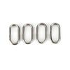 100Pcs Stainless Steel Oval Split Rings Swivel Snap Fishing Tackle Connector(10x19mm)