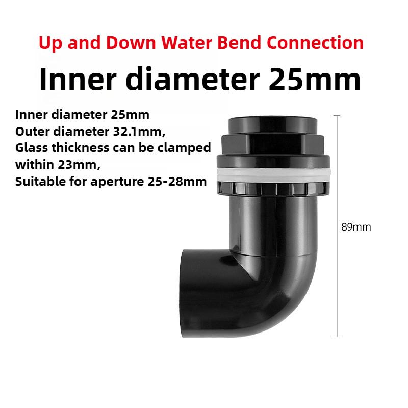PVC Black Fish Tank Water Pipe Plastic Tube Fittings Elbow Joint Duck Bill Water Outlet Aquarium Accessories Water Inlet Pipes